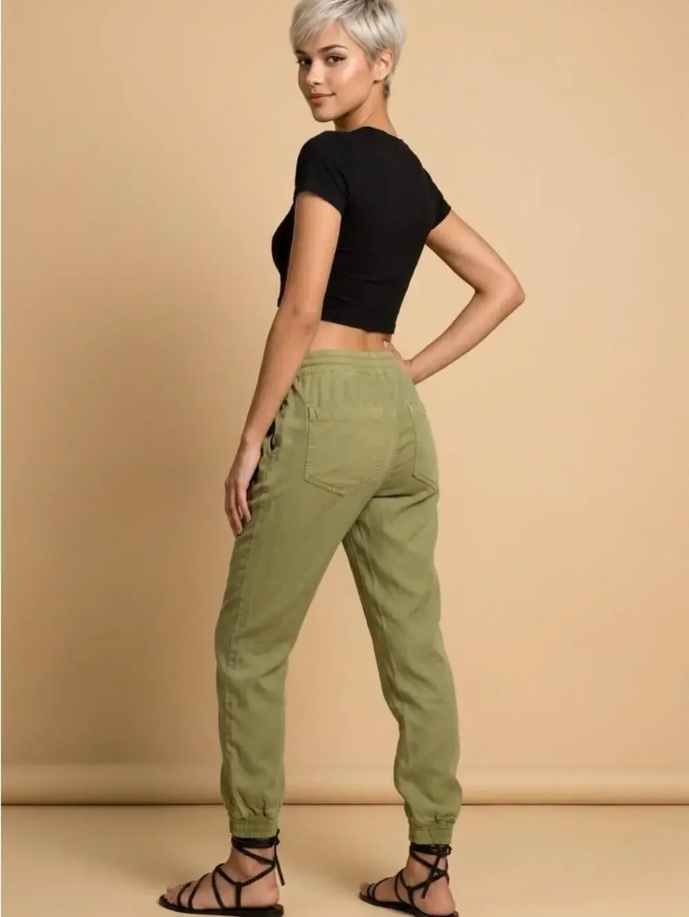 ZARA Lyocell-Linen Blend Pants (S)